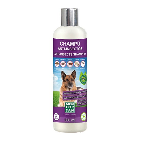 Menforsan champú anti-insectos margosa, geraniol, lavanda 300ml