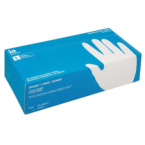 Interapothek guantes de látex empolvados talla L 100uds