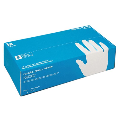 Interapothek guantes de látex empolvados talla S 100uds